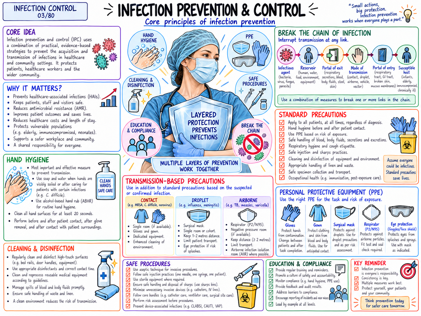 Infection Prevention & Control โ Core Principles (03/80)