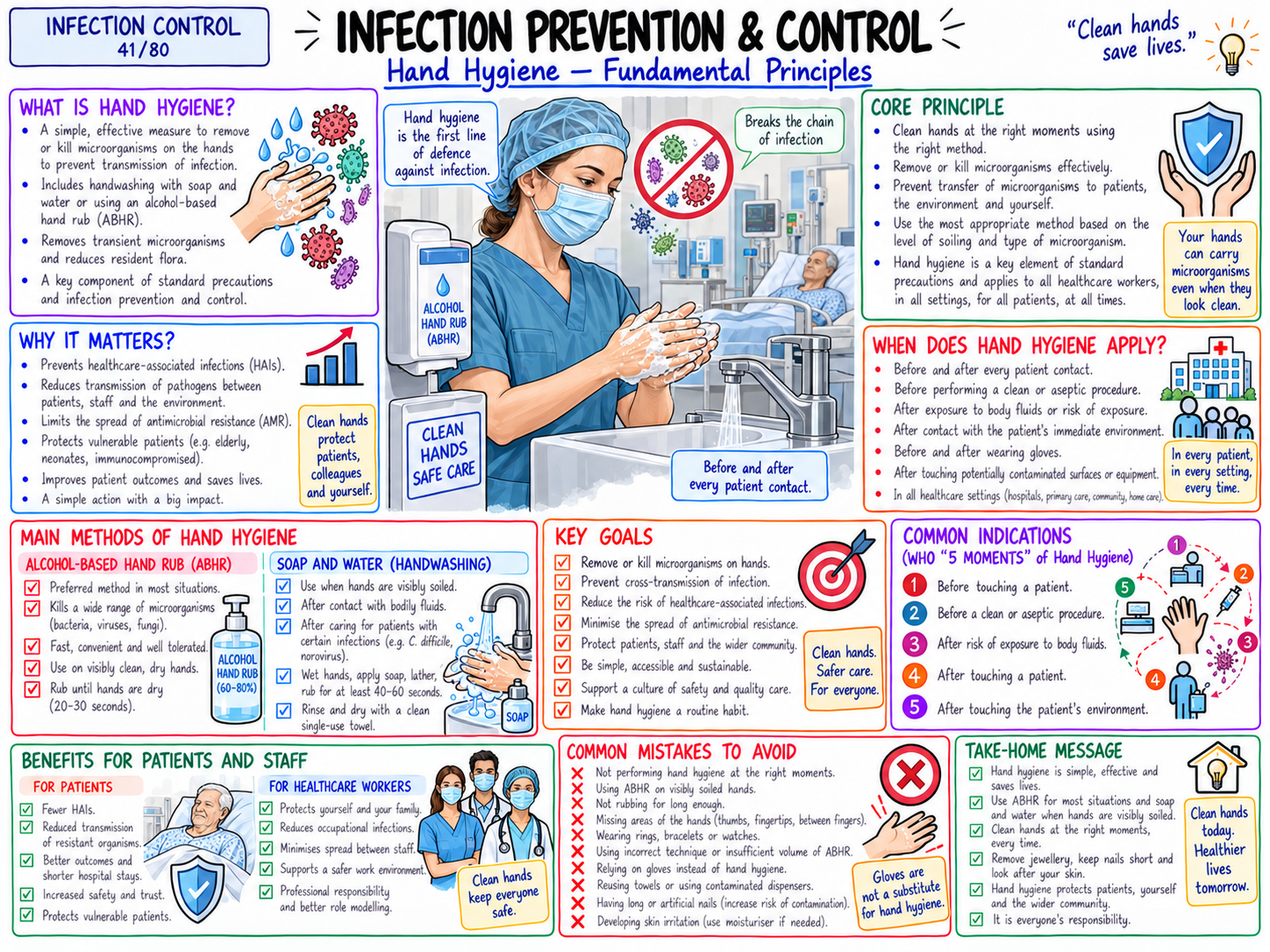 Hand Hygiene โ Fundamental Principles (41/80)